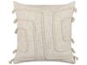 Coussin en coton beige 45 x 45 cm PLEIONE_840301