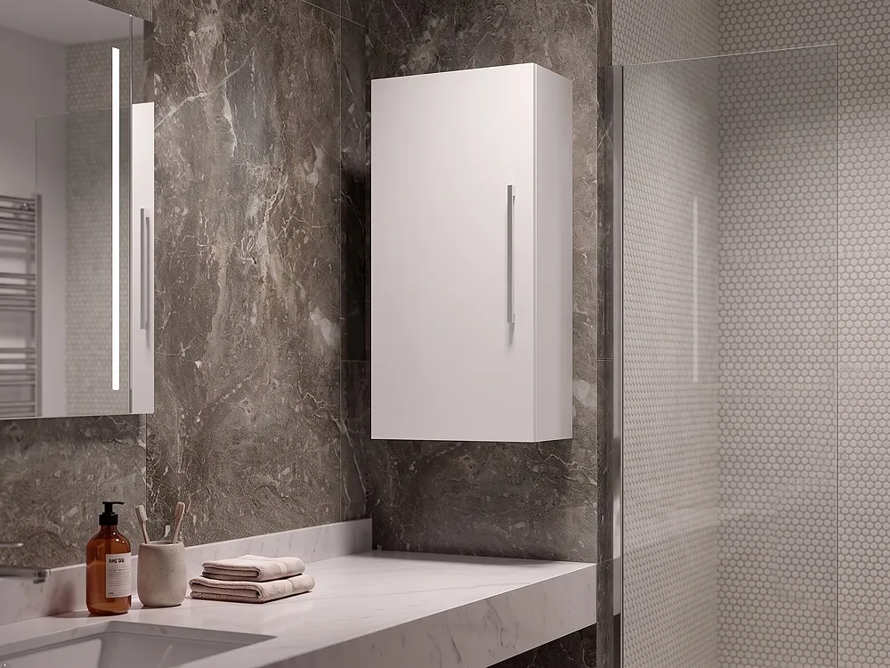 Armario de pared para baño BILBAO 40 cm Blanco