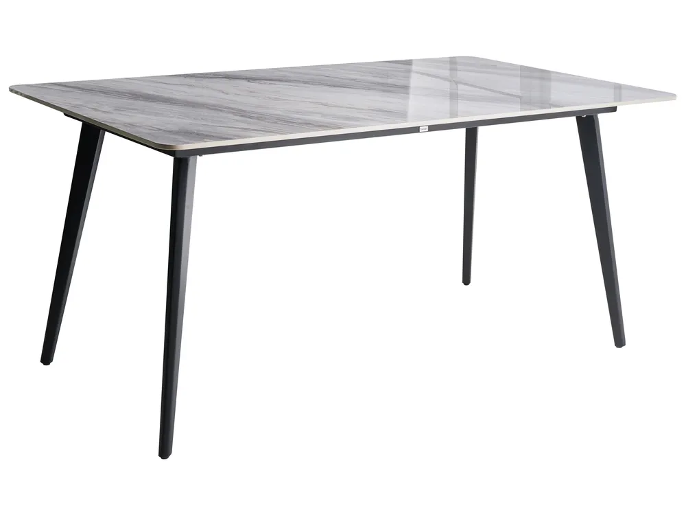 Stół ogrodowy RODALLO 160 cm 90 cm Kamień Szary marmur