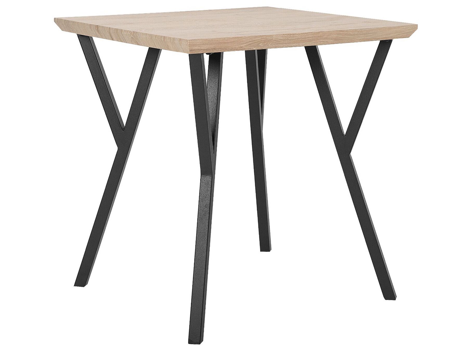 Dining Table 70 x 70 cm Light Wood with Black BRAVO_750522