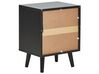 Rattan 2 Drawer Bedside Table Black OPOCO_873345