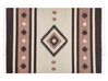 Kelim Teppich Baumwolle beige / braun 140 x 200 cm geometrisches Muster Kurzflor ARAGATS_869832
