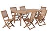 Set da giardino a 6 posti legno di acacia chiaro PARAGGI_928495