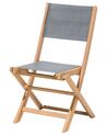 Conjunto de 2 sillas de jardín de madera de acacia clara/gris CESANA_716848