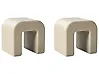 Set di 2 tavolini MOZIA Verde oliva Beige