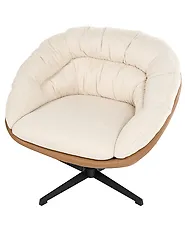 Swivel Armchair TRANUM  Fabric Beige_1165361