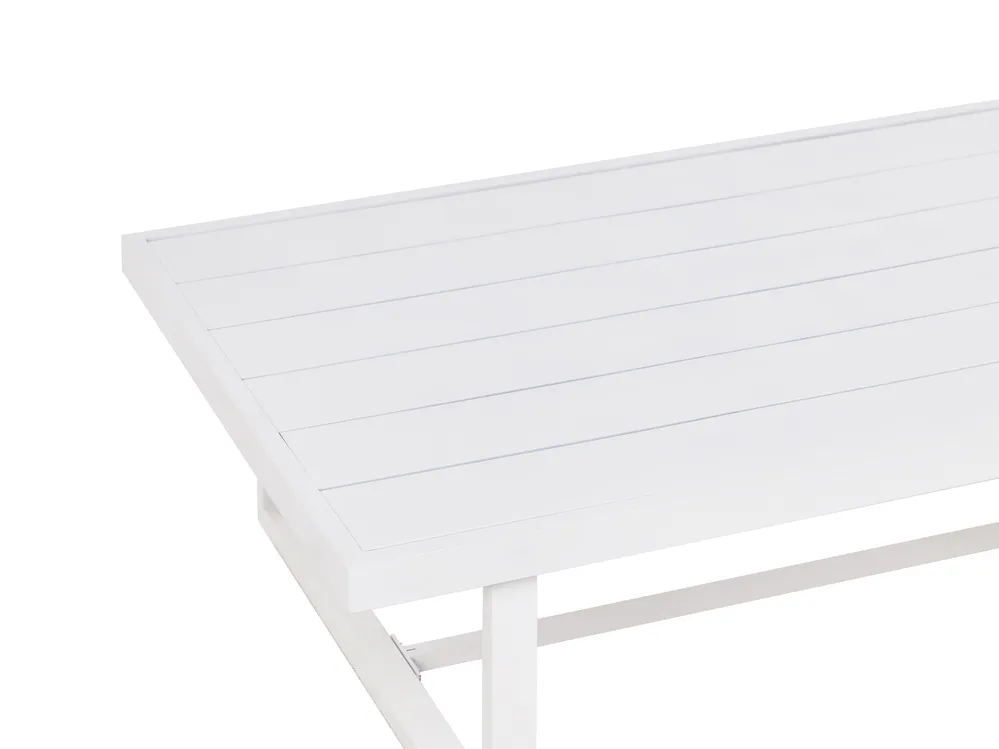 Garden Lounge Set with Table 5 Seater SERLA Metal White_930787