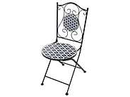 Set mobilier de grădină SIROLO Metal Alb/Albastru_1155682