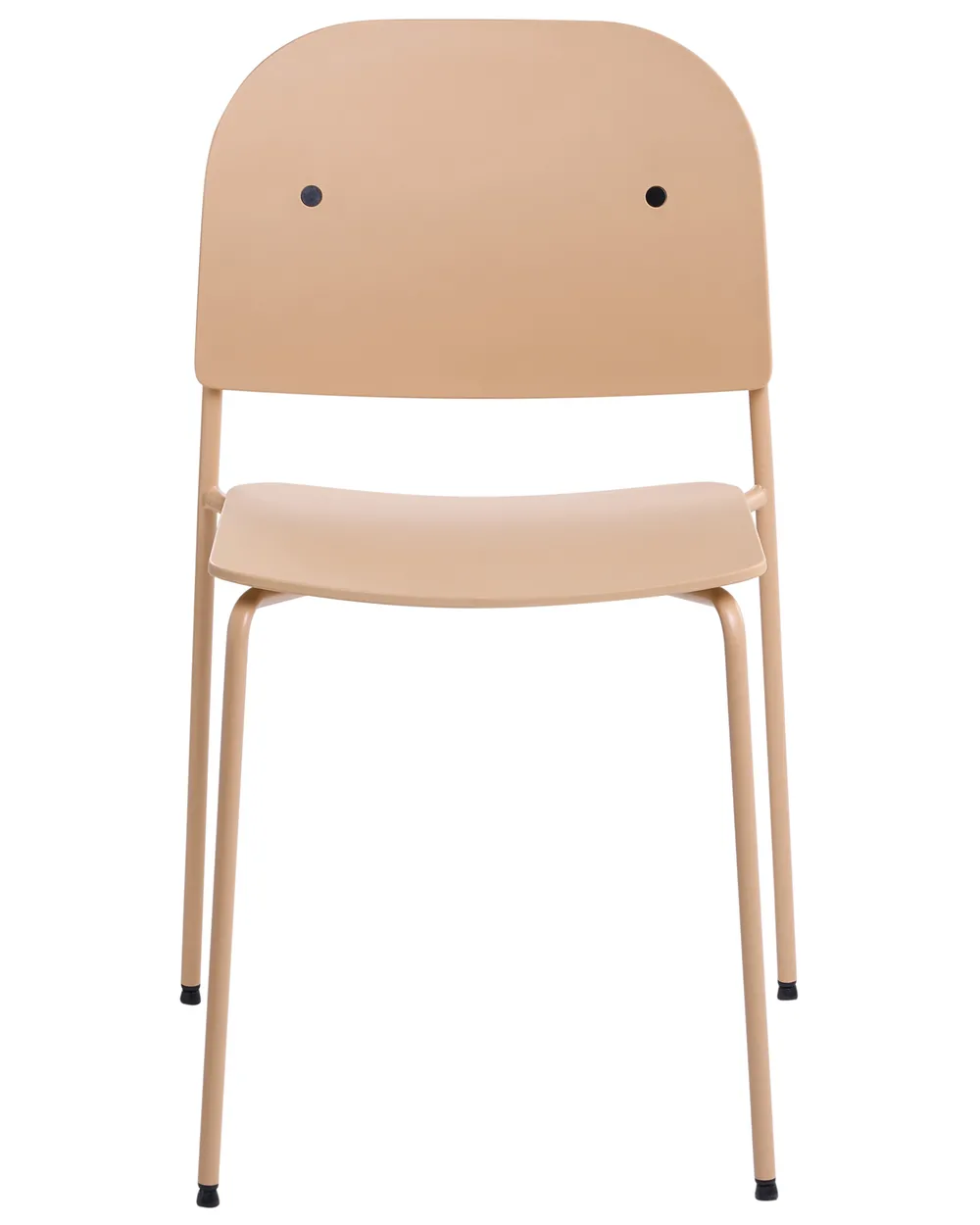 Set di 2 sedie da pranzo WINDUST Metallo Beige_1076824