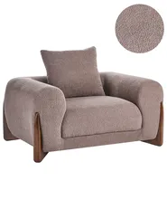 Poltrona VINLIDEN Bouclé Marrone_1048439