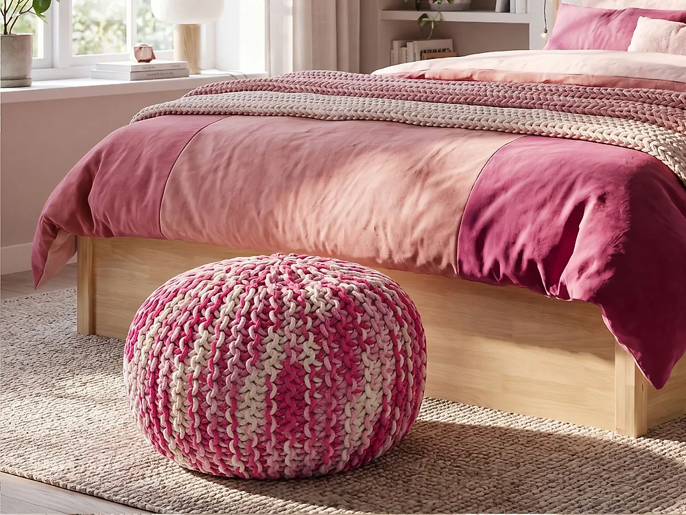 Pouf CONRAD Cotone Rosa_1179330