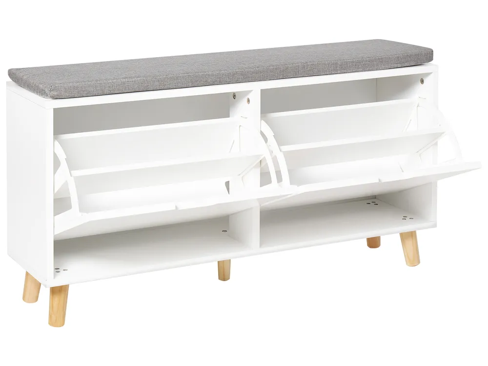 Szafka na buty z siedziskiem MINERAL Biały_942865