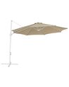 Cantilever Garden Parasol ⌀ 2.95 m Taupe and White SAVONA II_828587