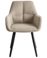 Set di 2 sedie da pranzo TIRANO Lino sintetico Beige_1041991