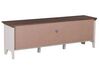 TV-Möbel creme / dunkler Holzfarbton mit Schublade 160 x 40 x 54 cm NASHVILLE_756320