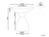 Odkladací stolík krémová biela/terrazzo efekt CAFFI_873763