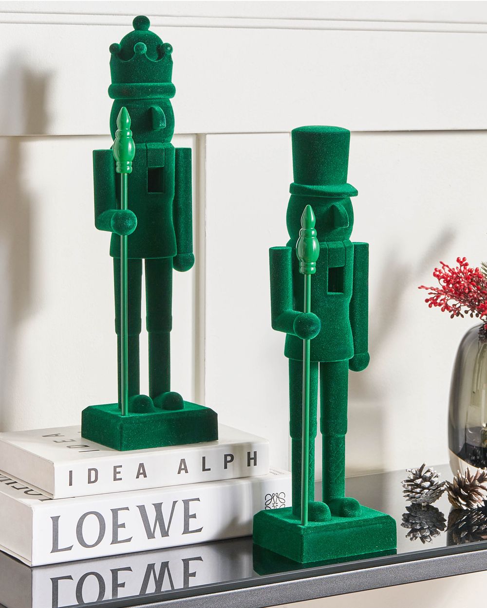 Conjunto de 2 figuras FLATEY 40 cm Cascanueces Verde