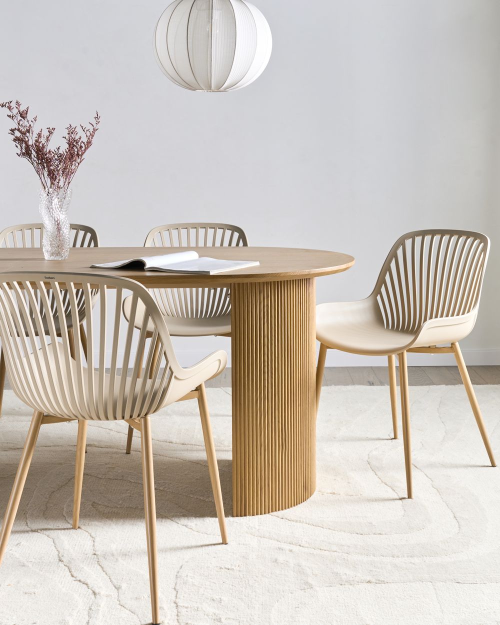 Set di 4 sedie da pranzo KLEVE Beige