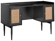 Home Office Desk RATANA 130 cm x 50 cm Black_1191757