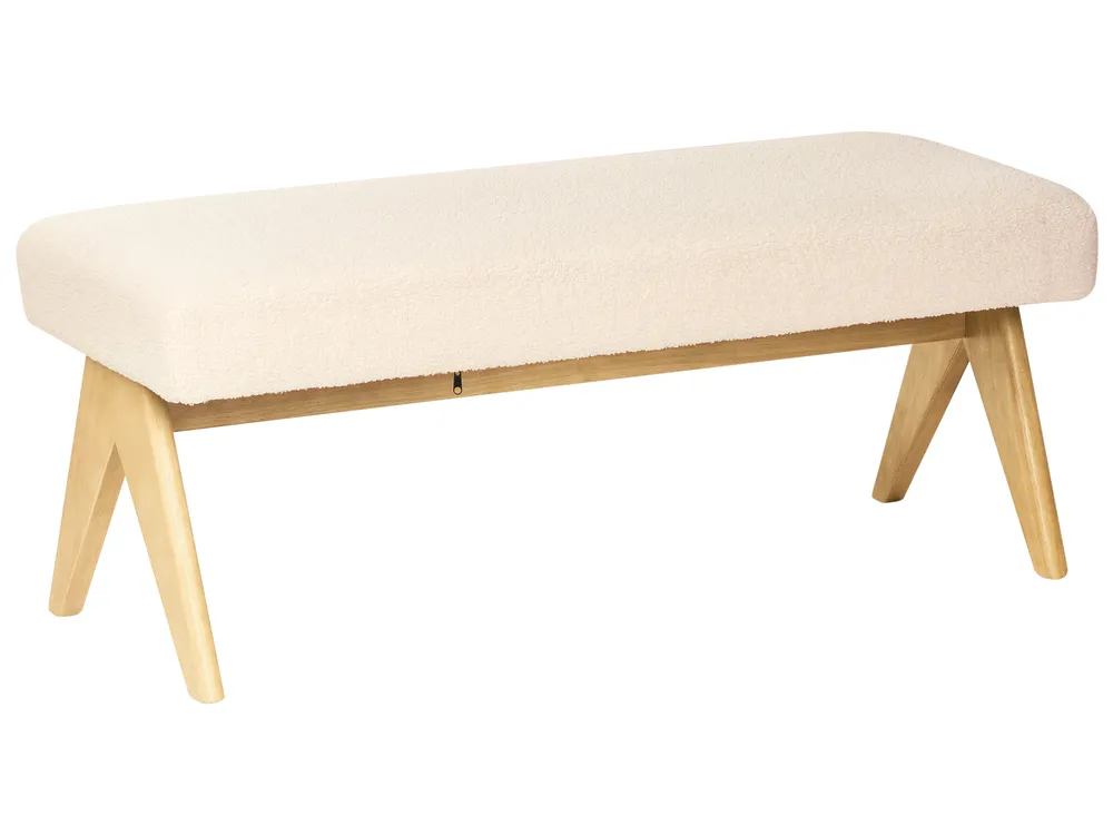 Living Room Set TAMRE Boucle Off-White/ Light Brown_985396