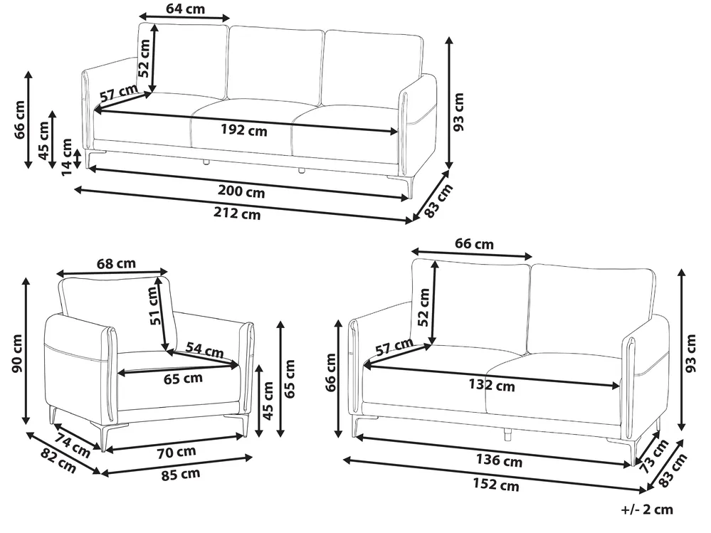 Set da salotto 6 posti CILENS Tessuto Tortora_1120613