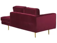 Left-Hand Chaise Longue MIRAMAS Velvet Dark Red_761943