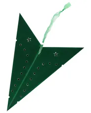 Set of 2 Hanging Decorations LED MOTTI 60 cm Star Emerald Green_835536
