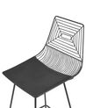Zestaw 2 krzeseł barowych metalowy czarny BISBEE_868505