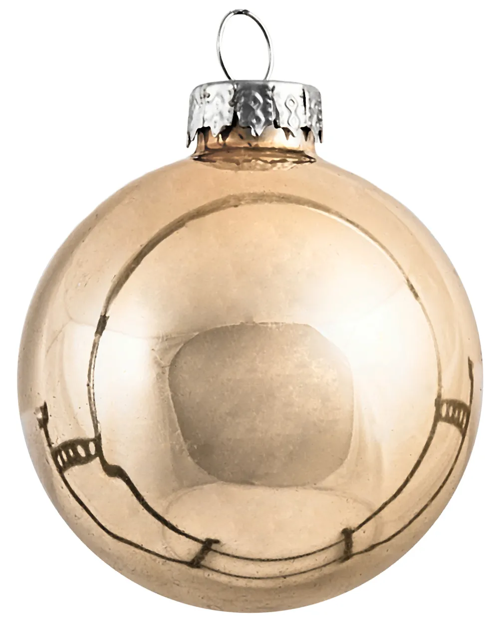 Set of 24 Baubles WINTERLIGHT Glass Rose Gold_1028478