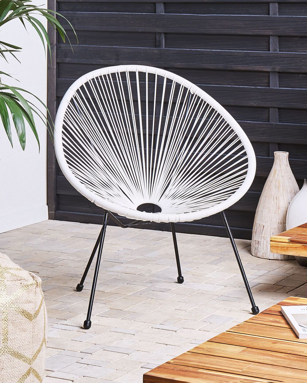 Chaise de jardin ACAPULCO II Polyrotin Blanc