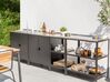 4 Piece Outdoor 2 Kitchen Islands and 2 Cabinets Set with Sink Black VILAMA_872647