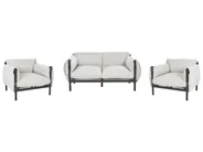 Set di divani da giardino 4 posti ESPERIA Metallo Grigio_868681