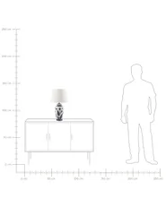 Table Lamp BIJELA Porcelain White/ Blue_980608