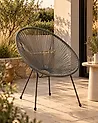 Garden Chair ACAPULCO II PE Rattan Dark Grey