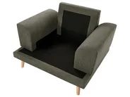 Set da salotto 4 posti KILDAL Tessuto Verde_1058854
