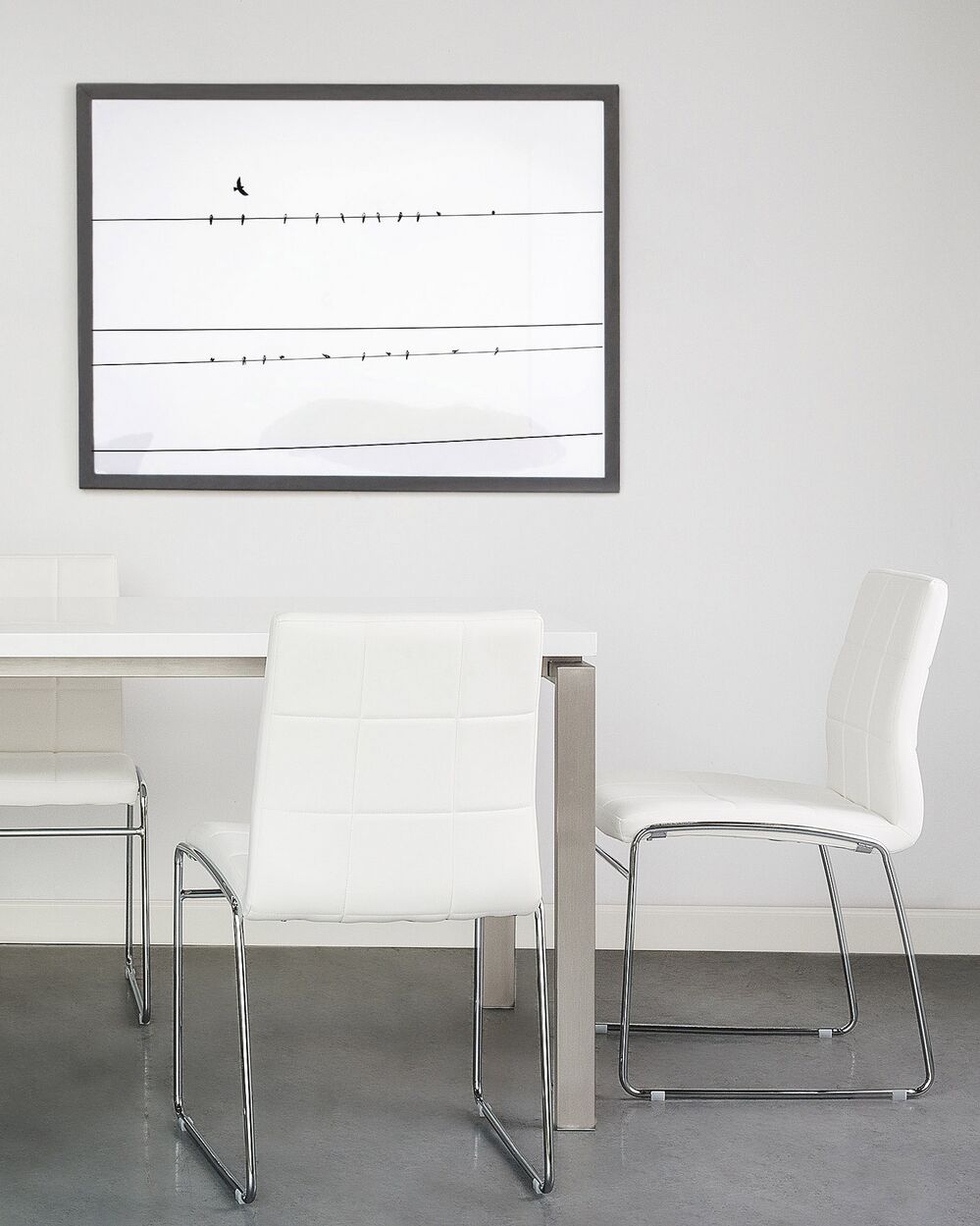 Set of 2 Dining Chairs KIRON Faux Leather White Beliani