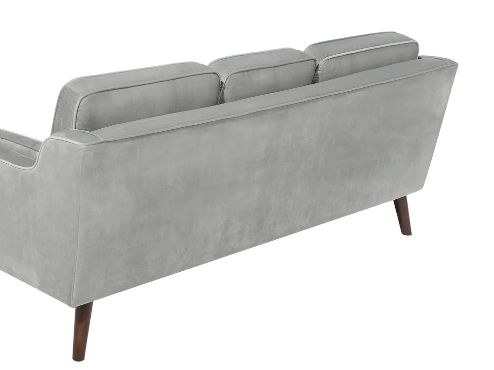 Canapé 3 places LOKKA Velours Gris clair_704287
