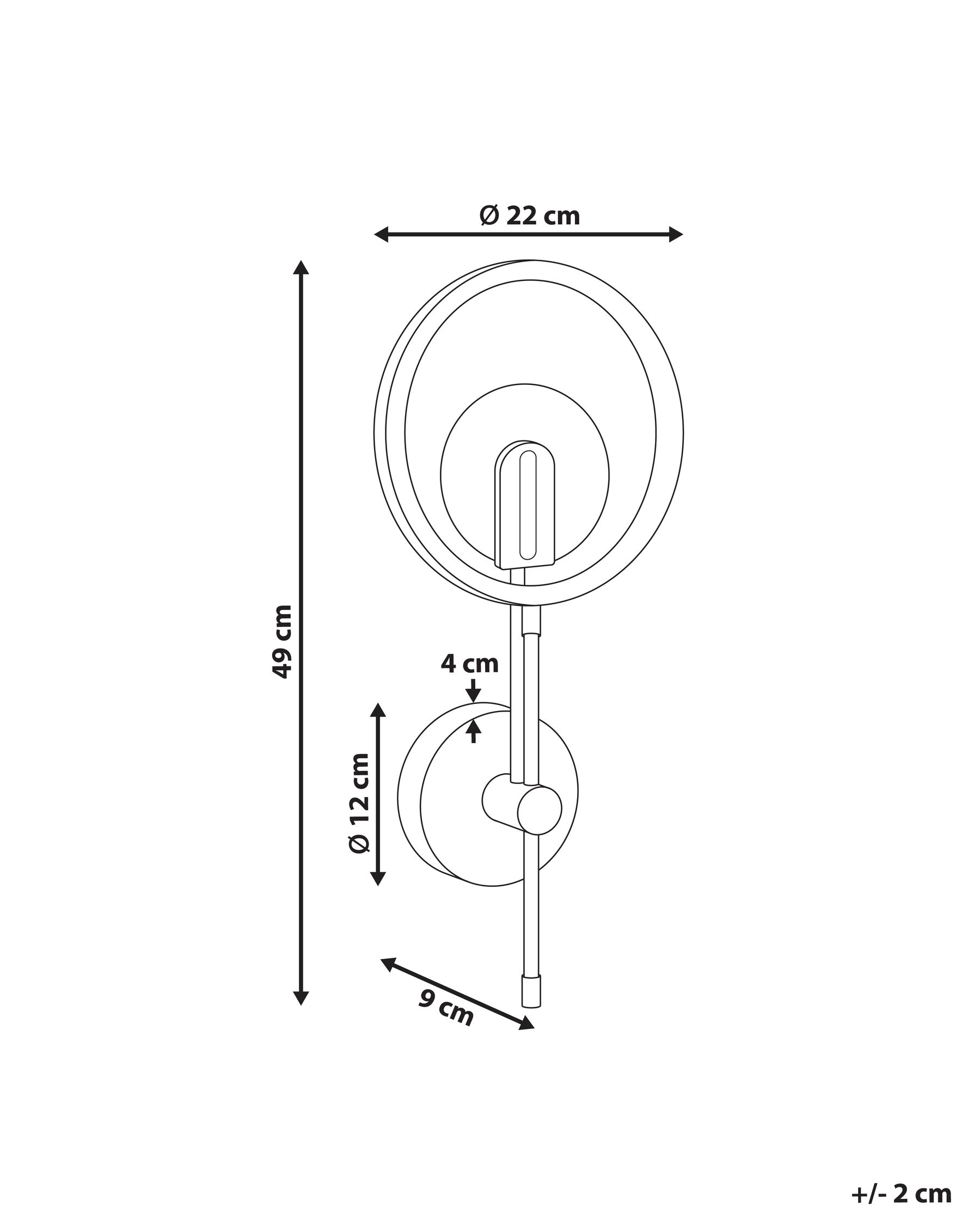 LED Wall Lamp SAMBRE Metal Gold Black_1008841