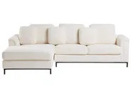 Corner Sofa 5 Seater OSLO with Ottoman Boucle White Right Hand_946729
