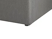 Bett mit Stauraum ohne Kopfteil DINAN Stoff Dunkelgrau 120 x 200 cm_1187450