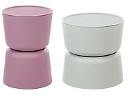 Set of 2 Side Tables with Storage ATACAMA 32/40 cm 32/40 cm Purple Green_1172128