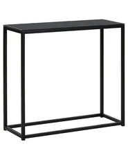 Console Table DELANO Tempered Glass Black_763431