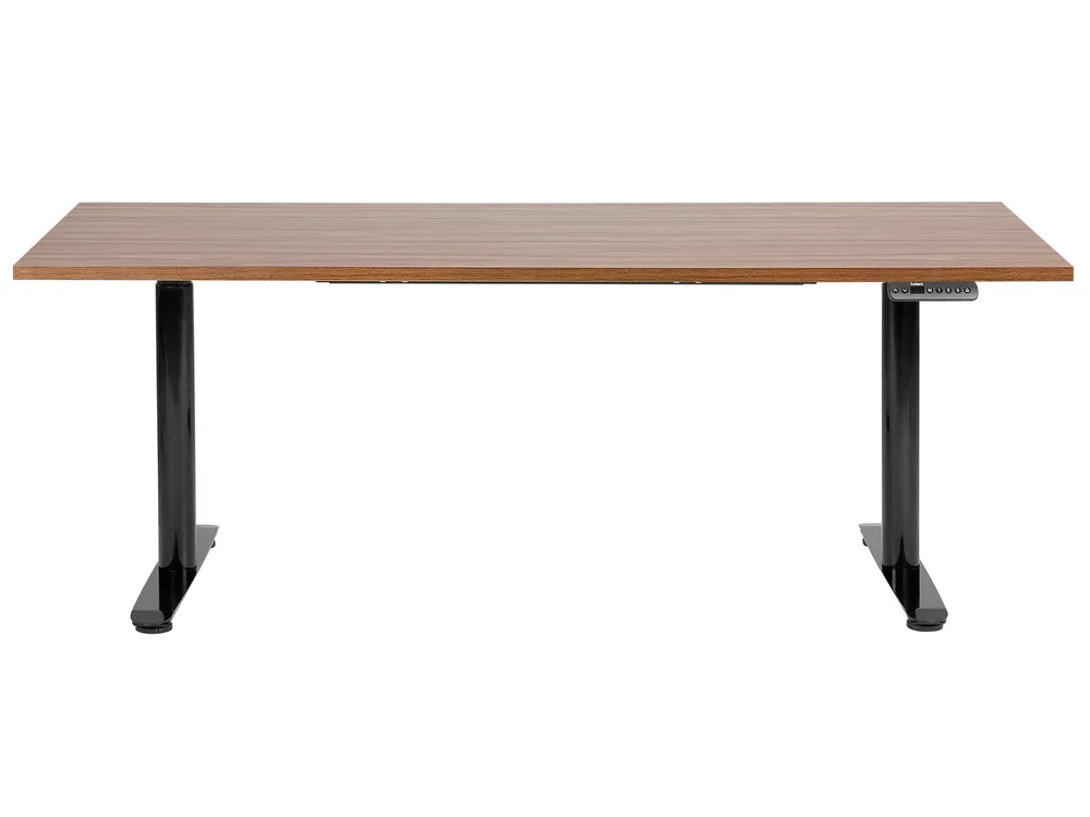 Biurko regulowane elektrycznie DESTINAS 180 cm 80 cm Brązowy/ czarny_899736