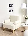 Armchair FREDROS Fabric Light Beige