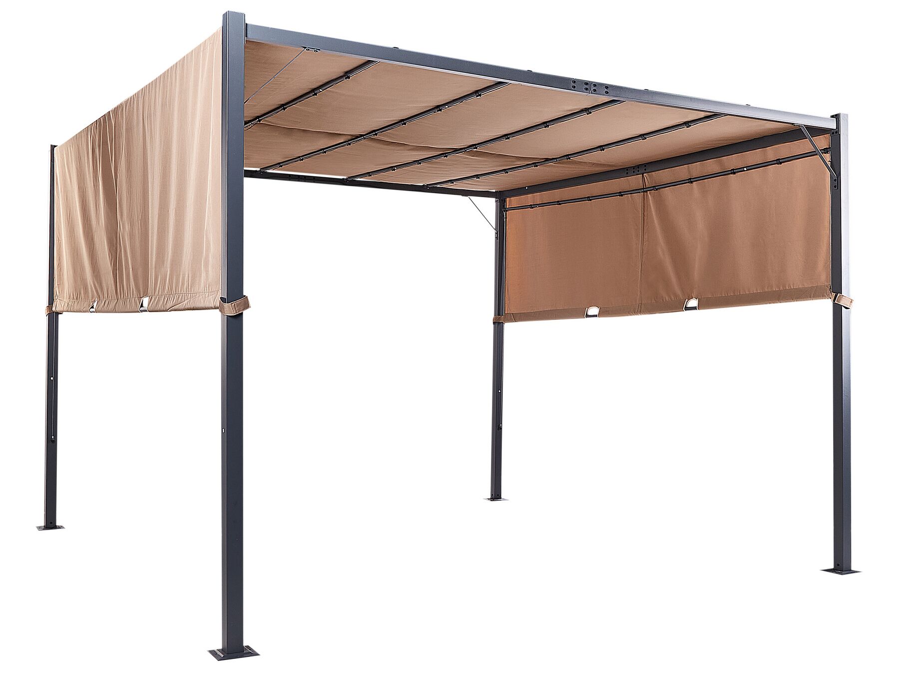 Pawilon ogrodowy LED 310 x 310 cm brązowy PARGA_900877