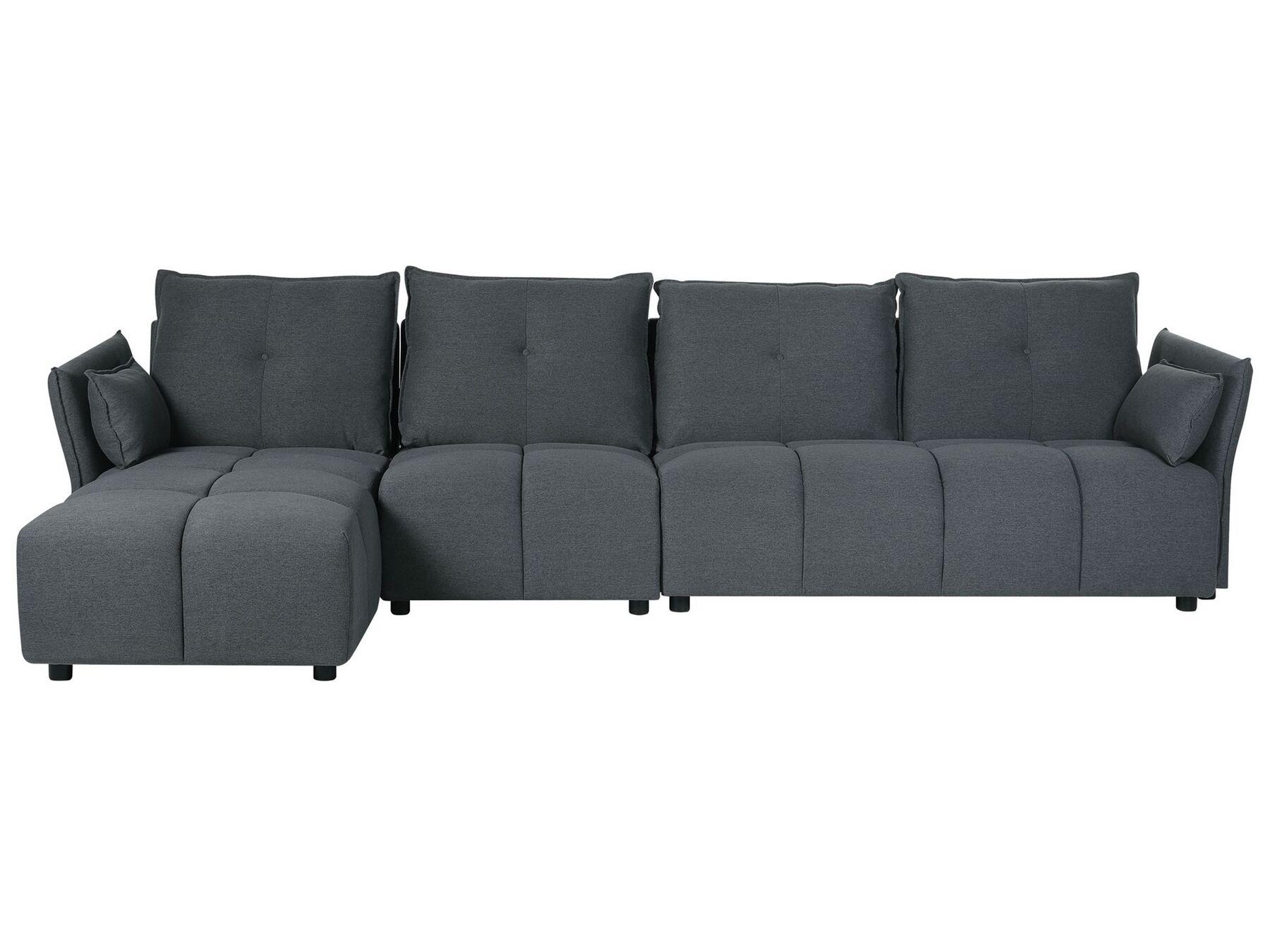 Right Hand Fabric Corner Sofa Graphite Grey TOMRA_848209