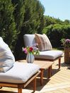 2 Seater Certified Acacia Wood Garden Sofa Set Grey FRASCATI_824794