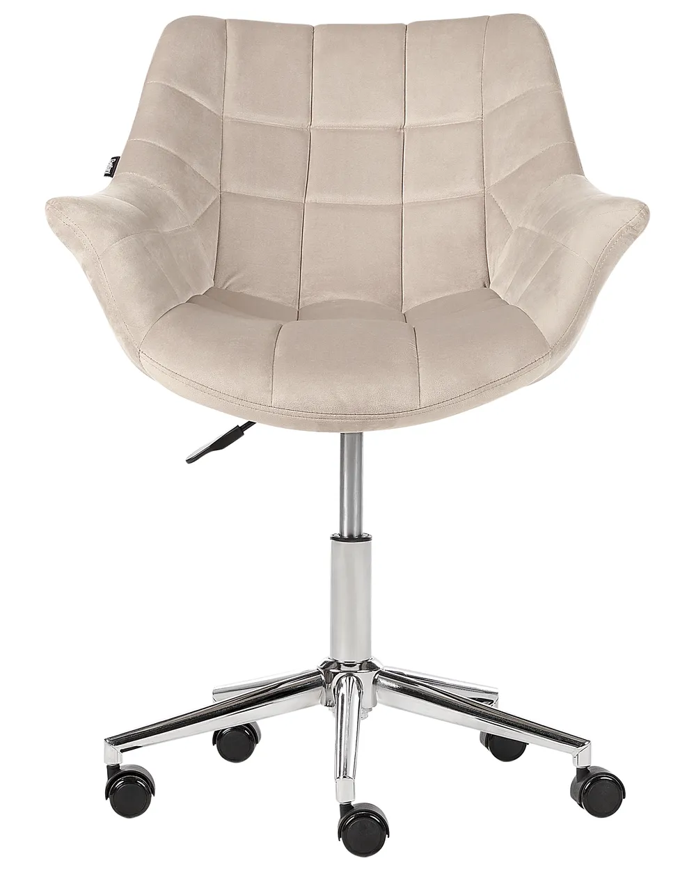 Sedia da scrivania LABELLE Velluto Beige_934226
