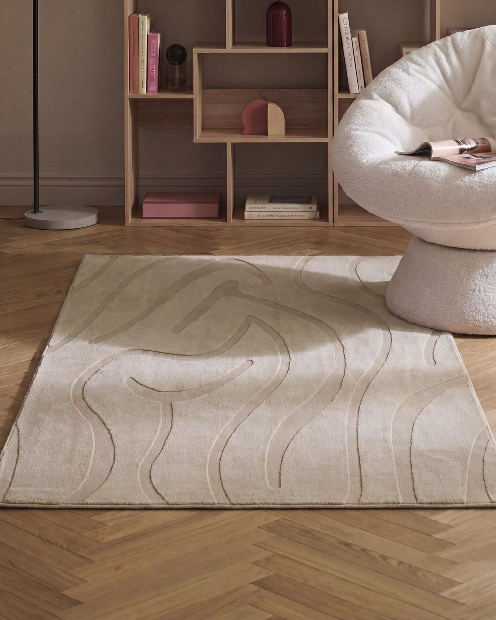 Tapis SELVORI Beige 160 x 160 cm