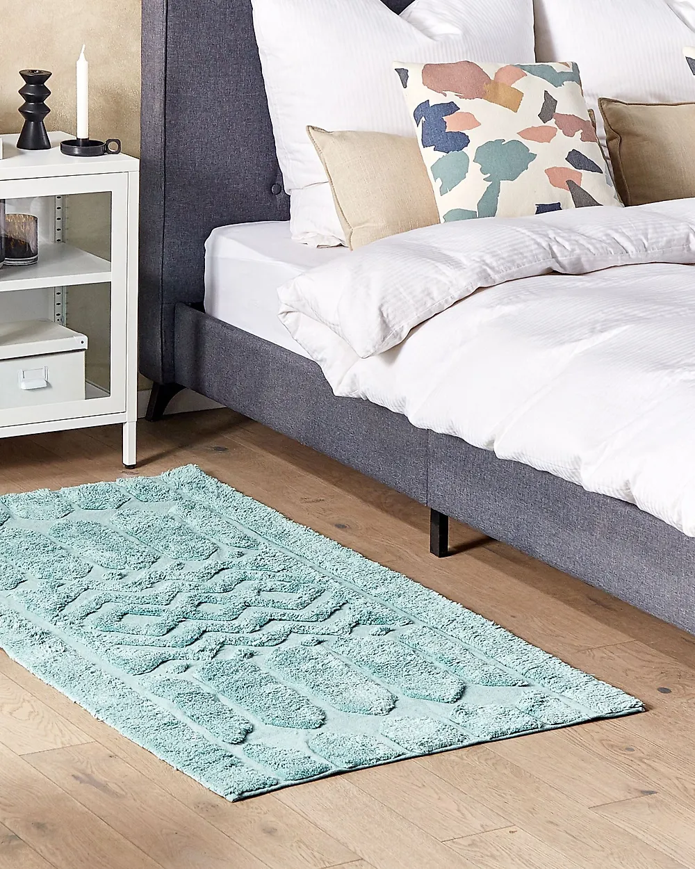 Tappeto SIRNAK Verde menta 80 x 150 cm Cotone_1178509